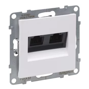 LEGRAND-721151 Suno 2xRJ45 Cat.5E UTP aljzat, fehér