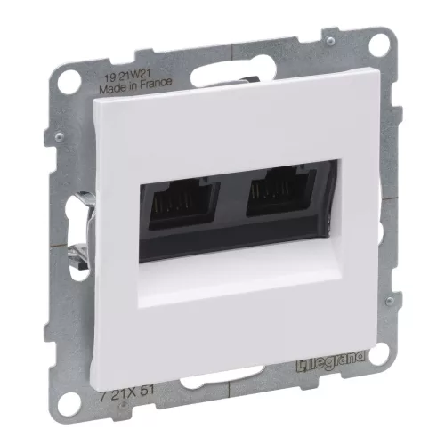 LEGRAND-721151 Suno 2xRJ45 Cat.5E UTP aljzat, fehér