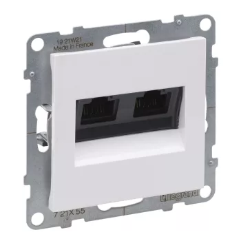 LEGRAND-721155 Suno 2xRJ45 Cat.6A UTP aljzat, fehér