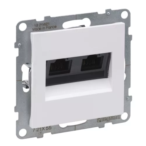 LEGRAND-721155 Suno 2xRJ45 Cat.6A UTP aljzat, fehér