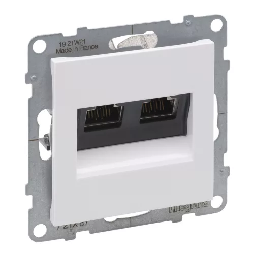 LEGRAND-721157 Suno 2xRJ45 Cat.6 STP aljzat, fehér