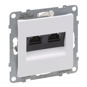 LEGRAND-721159 Suno 2xRJ45 Cat.6A STP aljzat, fehér