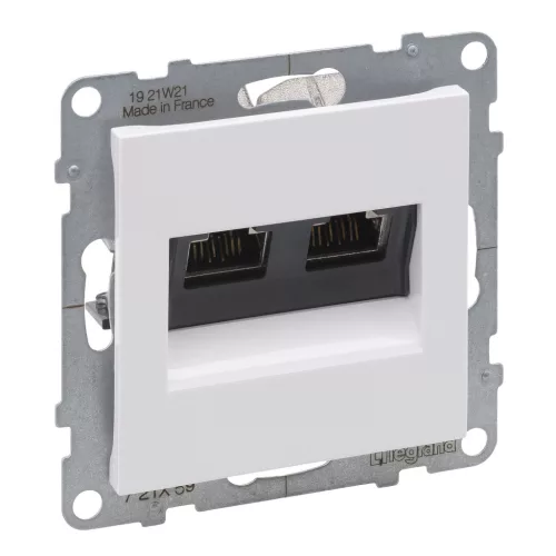 LEGRAND-721159 Suno 2xRJ45 Cat.6A STP aljzat, fehér