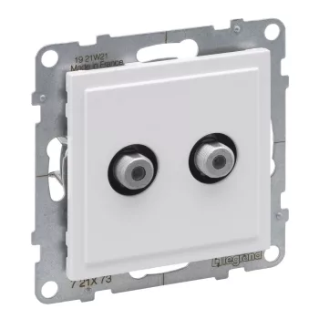   LEGRAND-721173 Suno kettős TV aljzat, "F" típus, végzáró, fehér