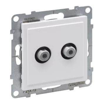   LEGRAND-721173 Suno kettős TV aljzat, "F" típus, végzáró, fehér