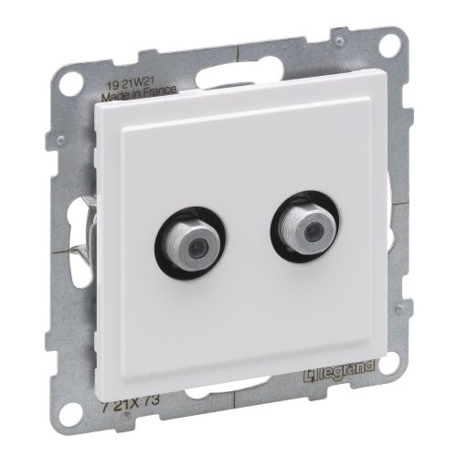 LEGRAND-721173 Suno kettős TV aljzat, "F" típus, végzáró, fehér