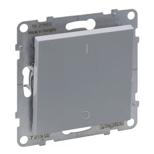 LEGRAND-721302 Suno kétpólusú kapcsoló 10AX, alumínium