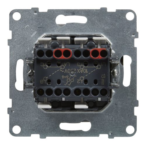 LEGRAND-721308 Suno kettős váltókapcsoló 10AX, alumínium