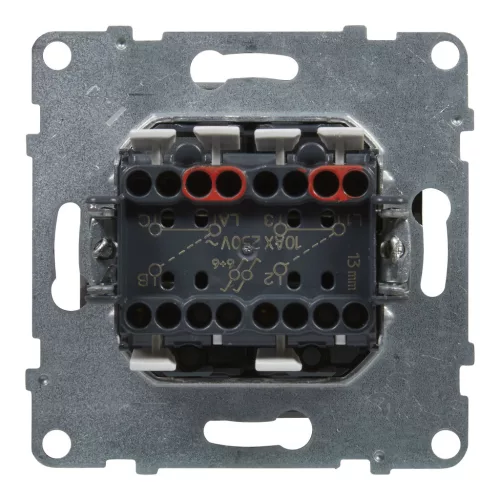 LEGRAND-721308 Suno kettős váltókapcsoló 10AX, alumínium