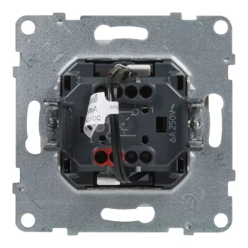  LEGRAND-721310 Suno egypólusú nyomó jelzőfénnyel, címketartóval, alumínium