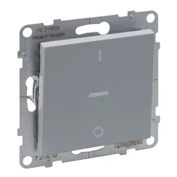   LEGRAND-721312 Suno kétpólusú kapcsoló ellenőrzőfénnyel 10AX, alumínium