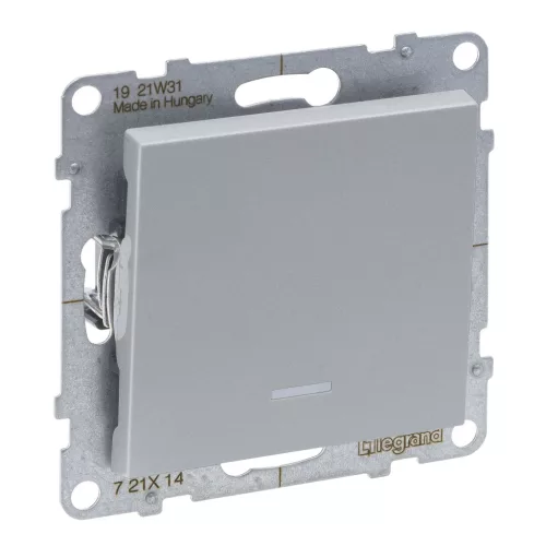 LEGRAND-721314 Suno egypólusú kapcsoló ellenőrzőfénnyel, 16AX, alumínium