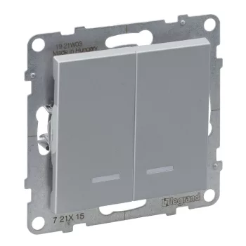   LEGRAND-721315 Suno csillárkapcsoló jelzőfénnyel 10AX, alumínium