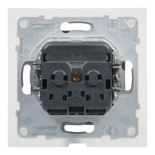 LEGRAND-721323 Suno 2P+F csatlakozóaljzat (rugós), biztonsági zsaluval, IP44, alumínium