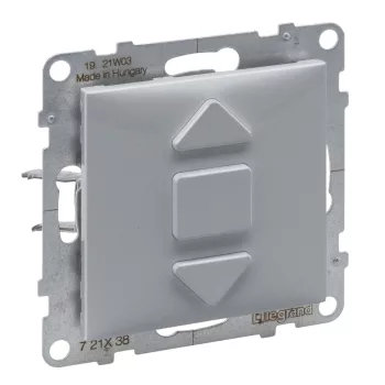   LEGRAND-721338 Suno redőnynyomó (3 állású) 6A, elektronikus vezérlésű motorokhoz, alumínium