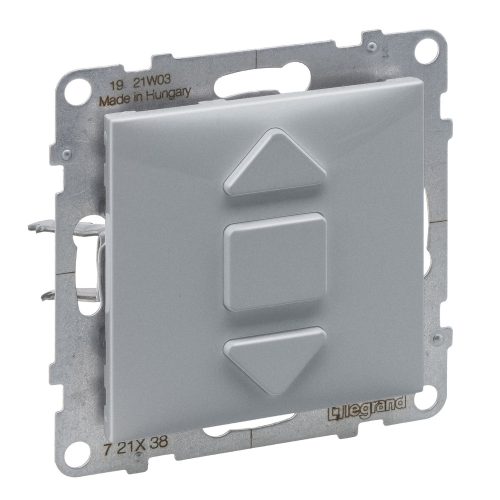 LEGRAND-721338 Suno redőnynyomó (3 állású) 6A, elektronikus vezérlésű motorokhoz, alumínium