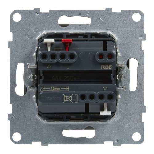 LEGRAND-721339 Suno redőnykapcsoló (3 állású) 6A, mechanikus végállású motor közvetlen vezérléséhez, alumínium