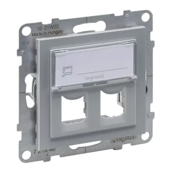 LEGRAND-721346 Suno kettős Systimax aljzat, alumínium