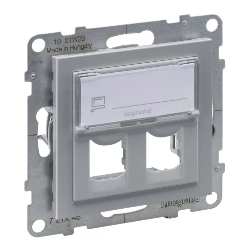 LEGRAND-721346 Suno kettős Systimax aljzat, alumínium