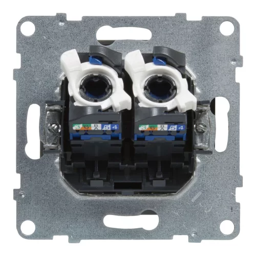LEGRAND-721353 Suno 2xRJ45 Cat.6 UTP aljzat, alumínium