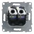 LEGRAND-721353 Suno 2xRJ45 Cat.6 UTP aljzat, alumínium