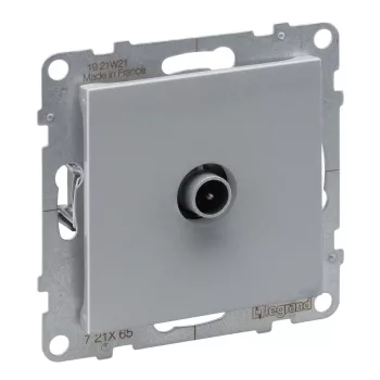 LEGRAND-721365 Suno TV aljzat, átmenő (14 dB), alumínium