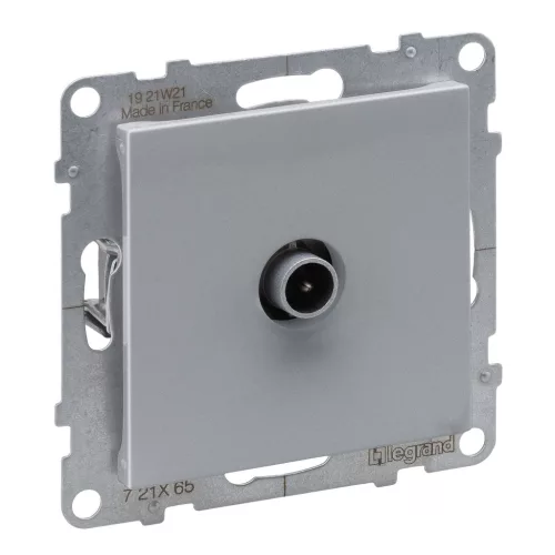 LEGRAND-721365 Suno TV aljzat, átmenő (14 dB), alumínium
