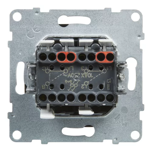 LEGRAND-721408 Suno kettős váltókapcsoló 10AX, fekete