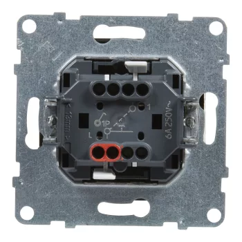 LEGRAND-721409 Suno egypólusú nyomó 6A, fekete