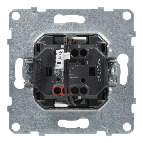 LEGRAND-721410 Suno egypólusú nyomó jelzőfénnyel, címketartóval, fekete