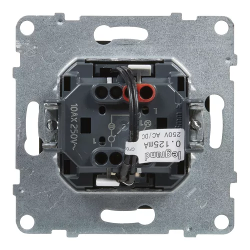 LEGRAND-721411 Suno egypólusú kapcsoló jelzőfénnyel 10AX, fekete