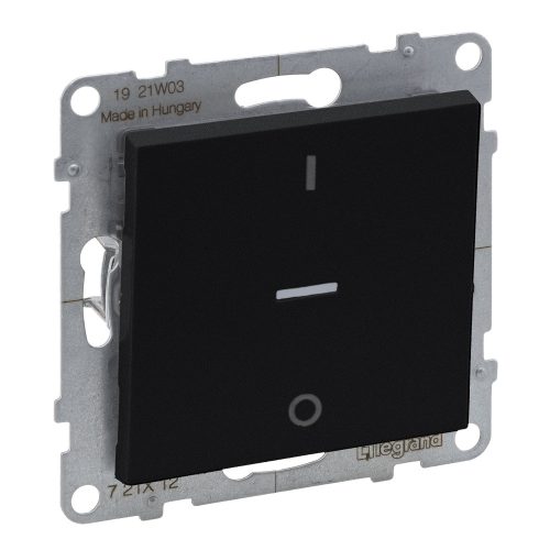 LEGRAND-721412 Suno kétpólusú kapcsoló ellenőrzőfénnyel 10AX, fekete