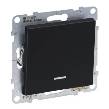   LEGRAND-721414 Suno egypólusú kapcsoló ellenőrzőfénnyel, 16AX, fekete