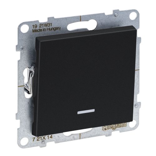 LEGRAND-721414 Suno egypólusú kapcsoló ellenőrzőfénnyel, 16AX, fekete