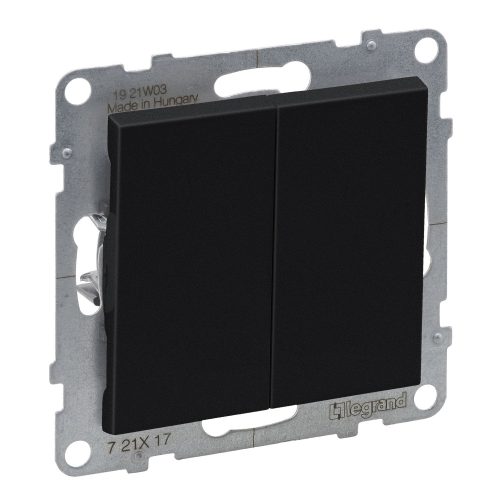 LEGRAND-721417 Suno kettős egypólusú nyomó, fekete