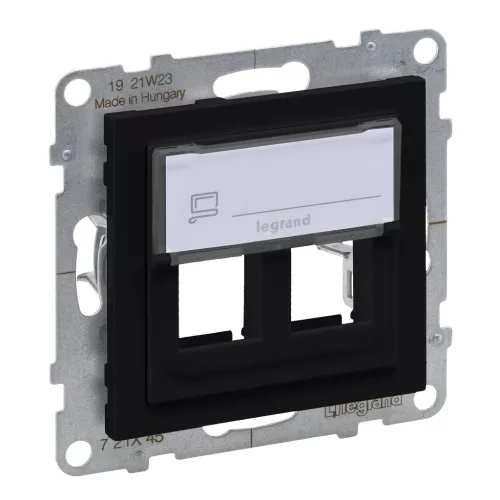 LEGRAND-721445 Suno kettős keystone adapter, fekete