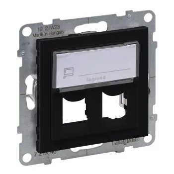 LEGRAND-721446 Suno kettős Systimax aljzat, fekete