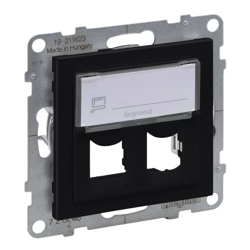 LEGRAND-721446 Suno kettős Systimax aljzat, fekete