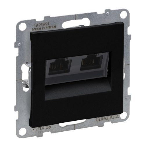 LEGRAND-721455 Suno 2xRJ45 Cat.6A UTP aljzat, fekete