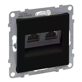 LEGRAND-721457 Suno 2xRJ45 Cat.6 STP aljzat, fekete