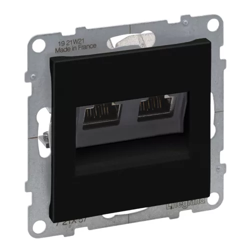 LEGRAND-721457 Suno 2xRJ45 Cat.6 STP aljzat, fekete