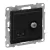 LEGRAND-721462 Suno TV "F" típus + RJ45 Cat.6 UTP aljzat, fekete