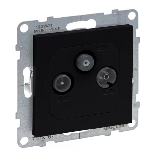 LEGRAND-721467 Suno TV-R-SAT aljzat csillagpontos, fekete