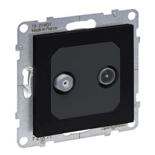 LEGRAND-721471 Suno TV-SAT aljzat csillagpontos, fekete