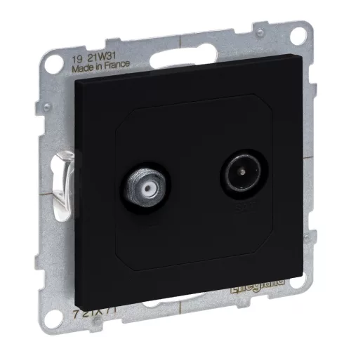 LEGRAND-721471 Suno TV-SAT aljzat csillagpontos, fekete