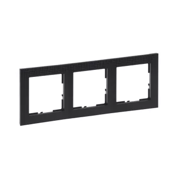 LEGRAND-721573 Suno 3-as keret, fekete mintás