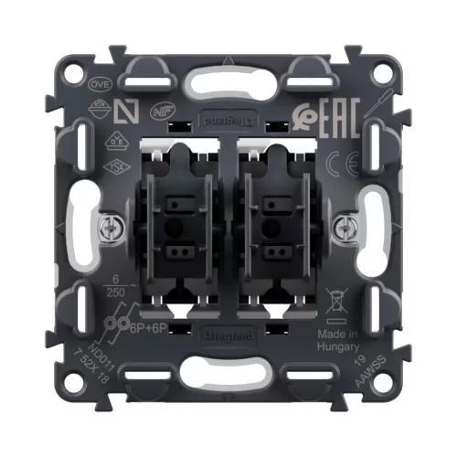 LEGRAND-752018 Valena InMatic kettős váltóérintkezős nyomó mechanizmus