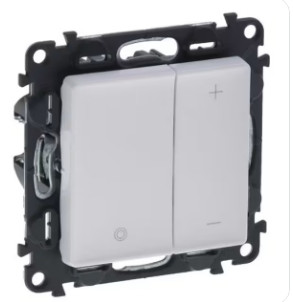 LEGRAND-752162A Valena Life nyomógombos fényerőszabályzó 125W, 2 vezetékes, fehér