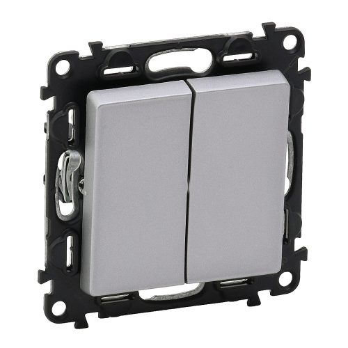 LEGRAND-752308 Valena Life kettős váltókapcsoló 10 AX alumínium