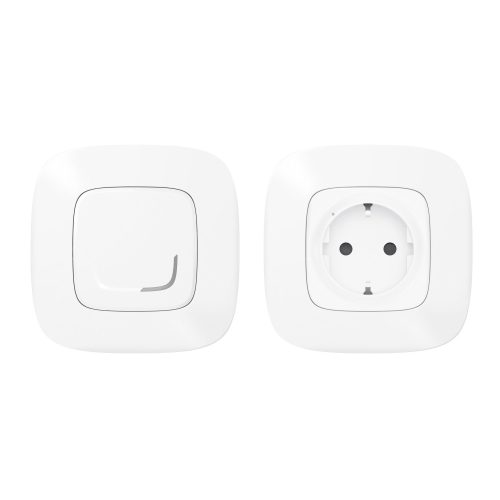 LEGRAND-752554 Valena Allure with Netatmo okos előre párosított szett: 2P+F csatlakozóaljzat (végrehajtó) + kapcsoló (elemes távvezérlő), komplett szerelvények, fehér